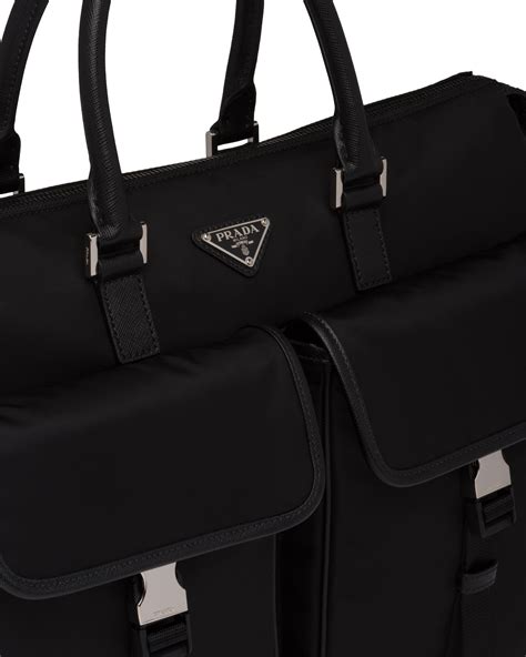 prada brief case|Prada nylon briefcase.